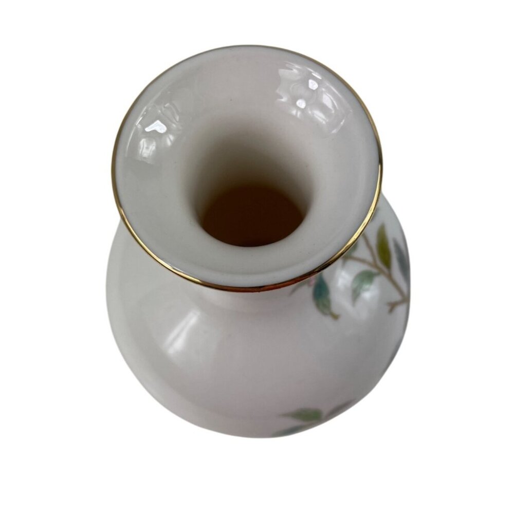 Yamaji Japan 6" Porcelain Vase Bird w/Cherry Blossoms - Picture 7 of 12